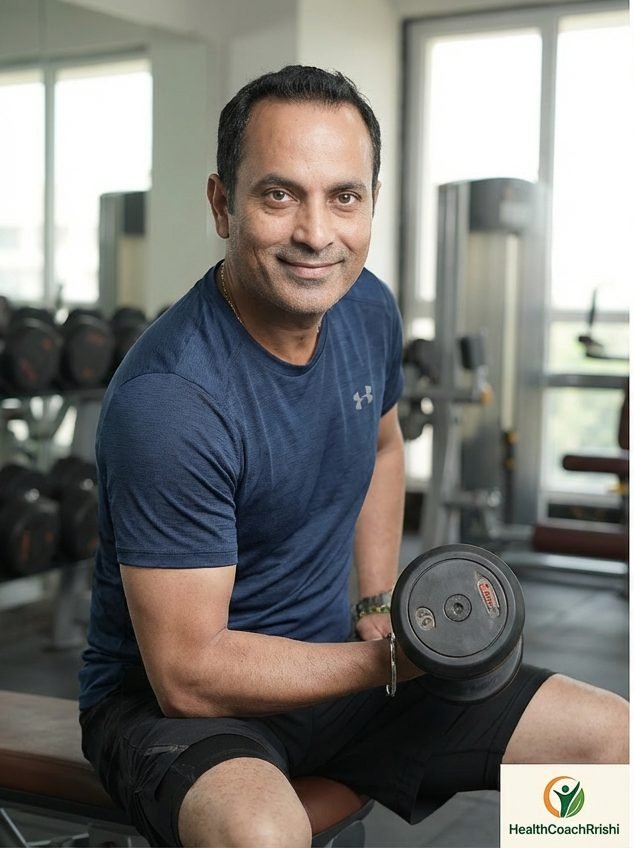 Rrishi Barman training in the gym