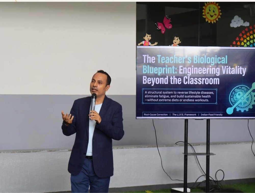 Rrishi Barman presenting at a live session